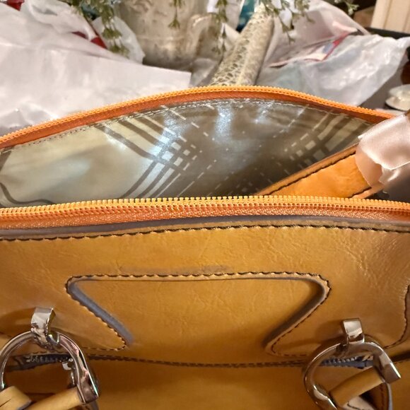 London Fog Women's Faux Leather Satchel Handbag Shoulder Purse - Picture 3 of 3